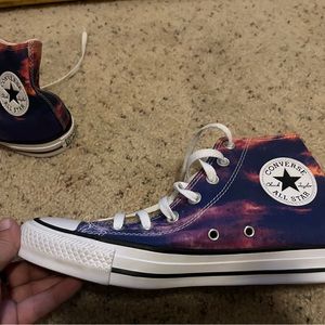 NWOT Converse Chuck Taylor Women’s High Top Galaxy Sunset Tie Dye Print Size 8
